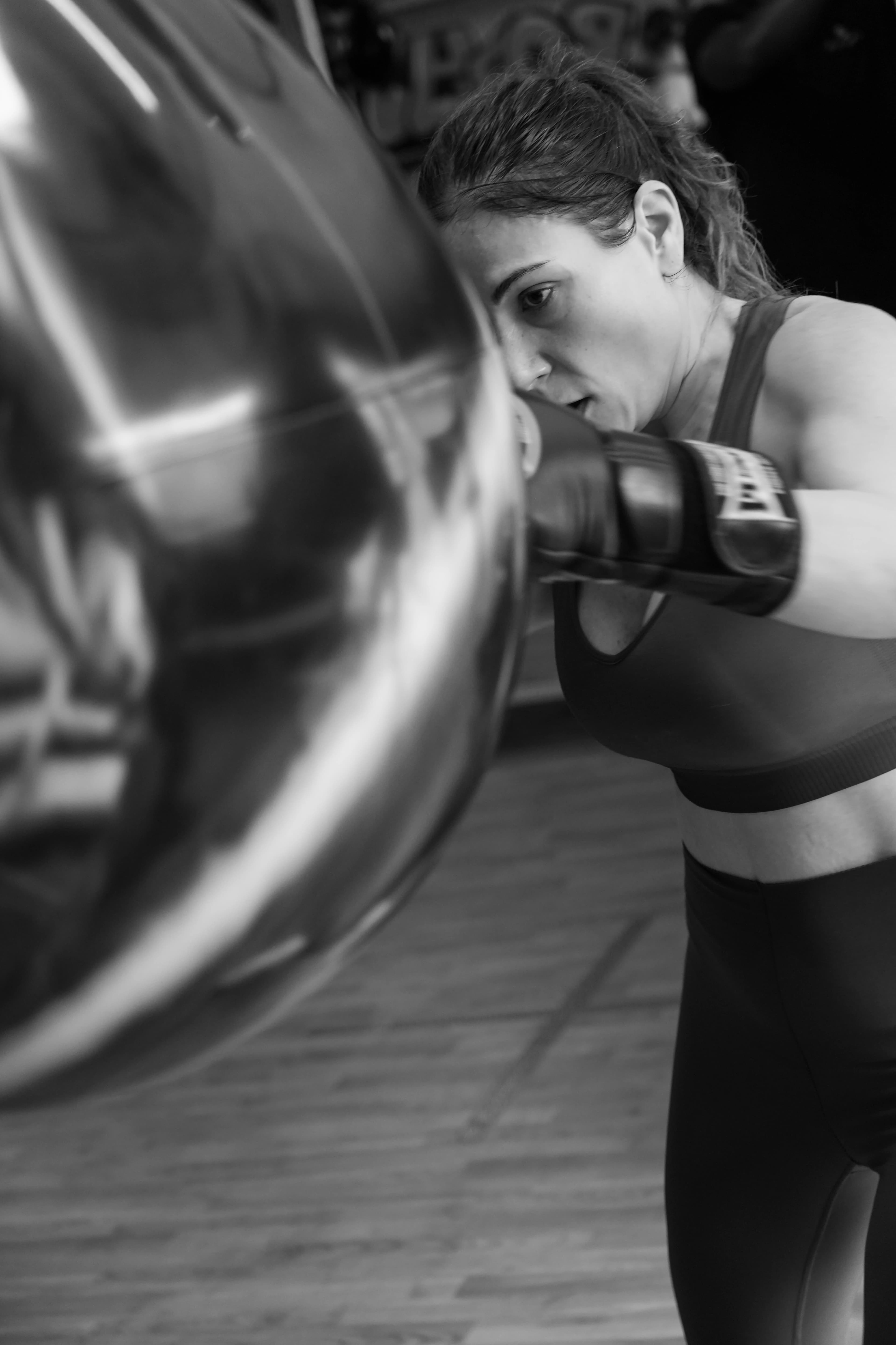 Boxing session in the studio